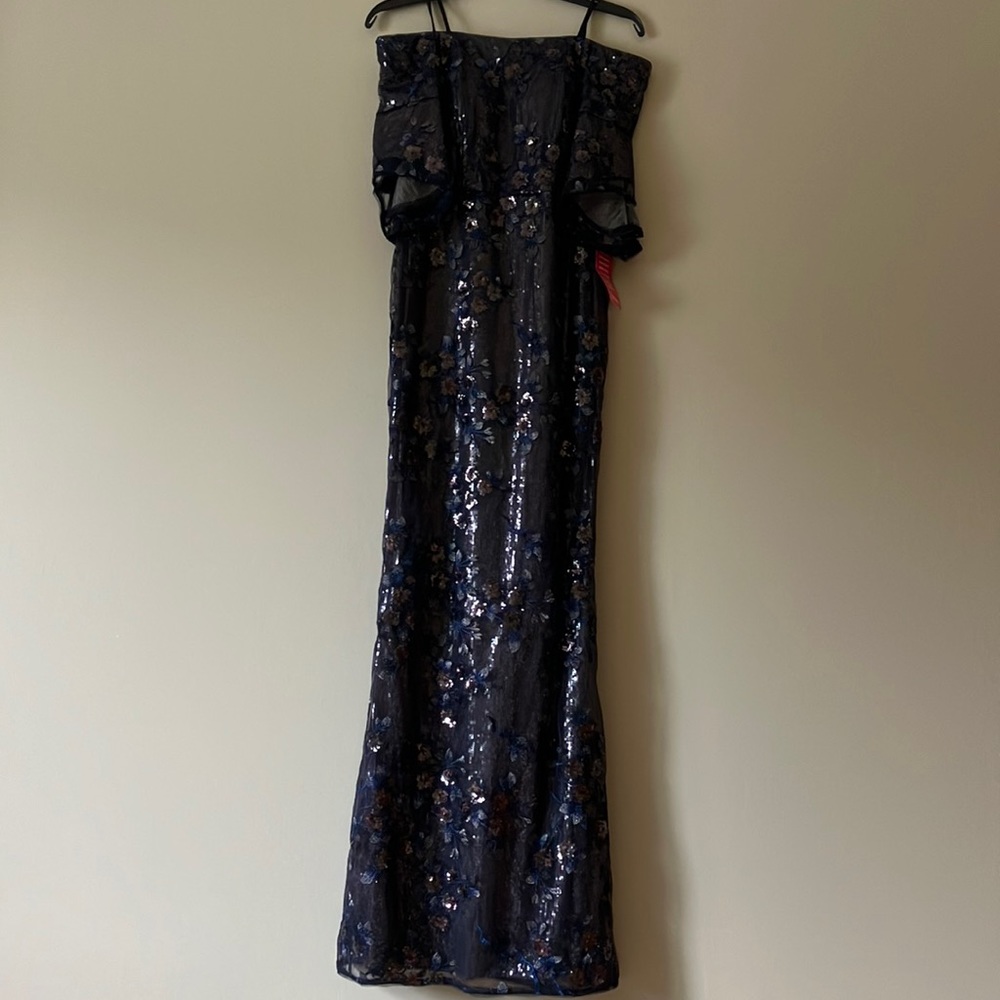 Aidan Mattox off shoulder sequined gown - Picture 2 of 7